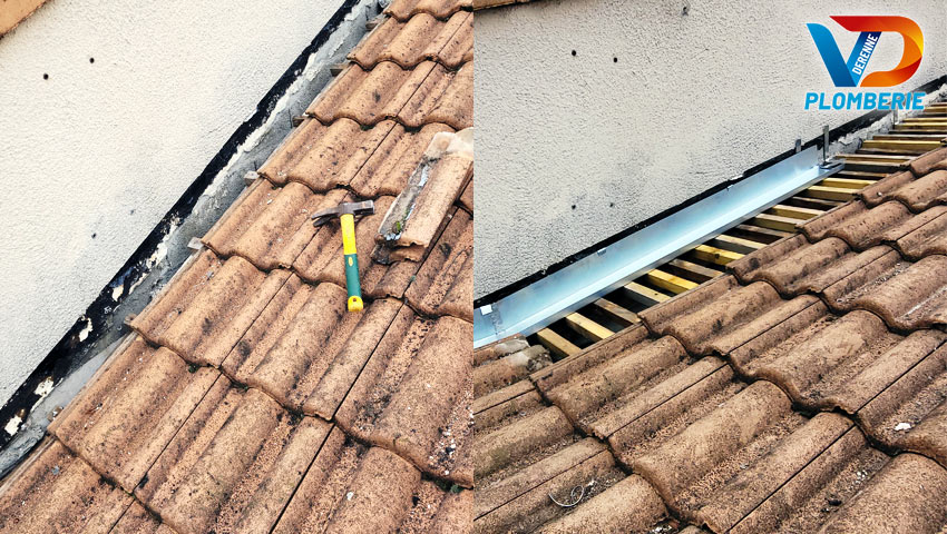 travaux de zinguerie toiture, couverture. Réalisation VD Plomberie, Clermont-Fd, Aubière, Cournon, Chamalières.